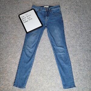 Madewell Womens Jeans Size 27 Mid‎ Rise Skinny Denim Blue Casual